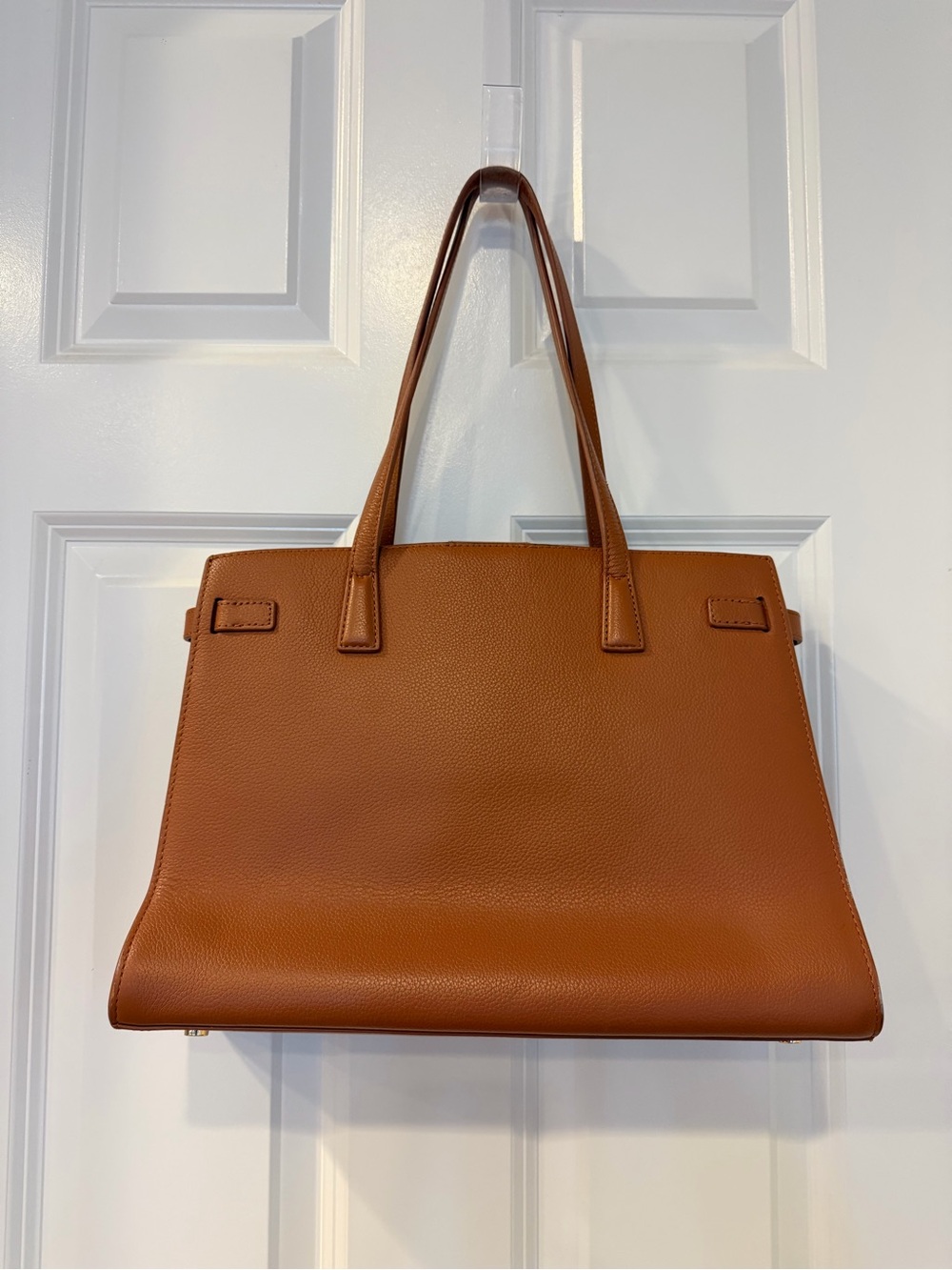 Quince Classic Structured Tote Bag in Tan/ camel